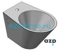 Биде из нержавеющей стали AUB 01 AZP Brno Чехия (фото, схема)